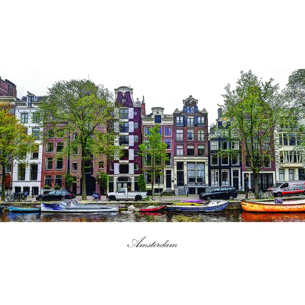 Herengracht 152 uitzicht Panorama met Amsterdam titel